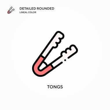 Tong vektör simgesi. Modern vektör illüstrasyon kavramları. Düzenlemesi ve kişiselleştirmesi kolay.