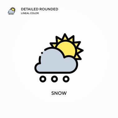 Kar vektörü simgesi. Modern vektör illüstrasyon kavramları. Düzenlemesi ve kişiselleştirmesi kolay.