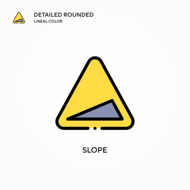 Eğim vektör simgesi. Modern vektör illüstrasyon kavramları. Düzenlemesi ve kişiselleştirmesi kolay.
