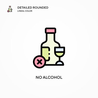 Alkol vektör simgesi yok. Modern vektör illüstrasyon kavramları. Düzenlemesi ve kişiselleştirmesi kolay.