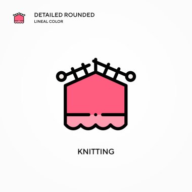 Örgü vektör simgesi. Modern vektör illüstrasyon kavramları. Düzenlemesi ve kişiselleştirmesi kolay.