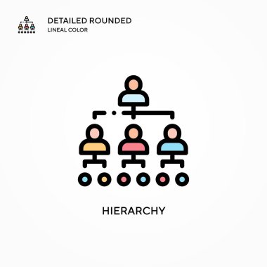 Hiyerarşi vektör simgesi. Modern vektör illüstrasyon kavramları. Düzenlemesi ve kişiselleştirmesi kolay.