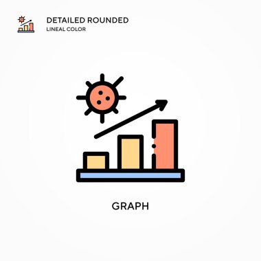 Grafik vektör simgesi. Modern vektör illüstrasyon kavramları. Düzenlemesi ve kişiselleştirmesi kolay.