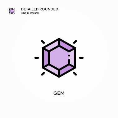 Gem vektör simgesi. Modern vektör illüstrasyon kavramları. Düzenlemesi ve kişiselleştirmesi kolay.
