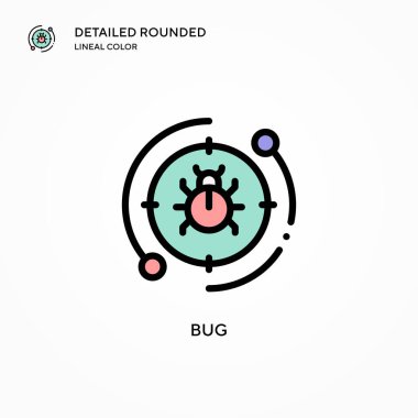 Böcek vektör simgesi. Modern vektör illüstrasyon kavramları. Düzenlemesi ve kişiselleştirmesi kolay.