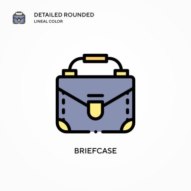 Evrak çantası vektör simgesi. Modern vektör illüstrasyon kavramları. Düzenlemesi ve kişiselleştirmesi kolay.