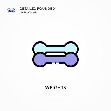 Ağırlık vektör simgesi. Modern vektör illüstrasyon kavramları. Düzenlemesi ve kişiselleştirmesi kolay.