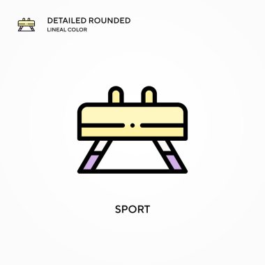 Spor vektör simgesi. Modern vektör illüstrasyon kavramları. Düzenlemesi ve kişiselleştirmesi kolay.