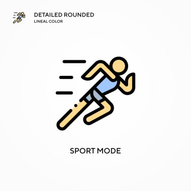 Spor modu vektör simgesi. Modern vektör illüstrasyon kavramları. Düzenlemesi ve kişiselleştirmesi kolay.