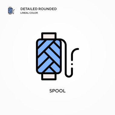 Spool vektör simgesi. Modern vektör illüstrasyon kavramları. Düzenlemesi ve kişiselleştirmesi kolay.
