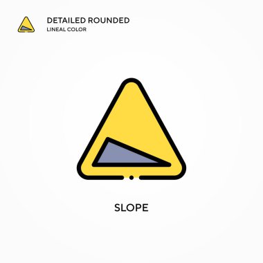 Eğim vektör simgesi. Modern vektör illüstrasyon kavramları. Düzenlemesi ve kişiselleştirmesi kolay.