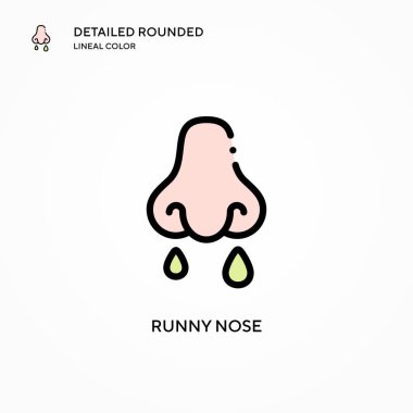 Akan burun vektör simgesi. Modern vektör illüstrasyon kavramları. Düzenlemesi ve kişiselleştirmesi kolay.