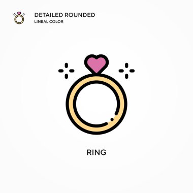 Halka vektör simgesi. Modern vektör illüstrasyon kavramları. Düzenlemesi ve kişiselleştirmesi kolay.