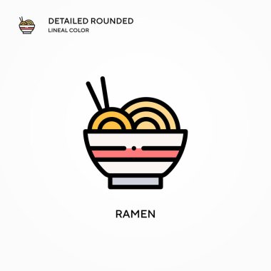Ramen vektör simgesi. Modern vektör illüstrasyon kavramları. Düzenlemesi ve kişiselleştirmesi kolay.