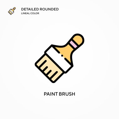 Fırça vektör simgesini boya. Modern vektör illüstrasyon kavramları. Düzenlemesi ve kişiselleştirmesi kolay.