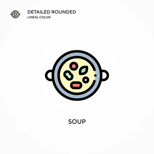 Soup vector icon. Modern vector illustration concepts. Easy to edit and customize. — Stock Illustration Soup Vector Icon Modern Vector Illustration Concepts Easy Edit Customize Stock Vector