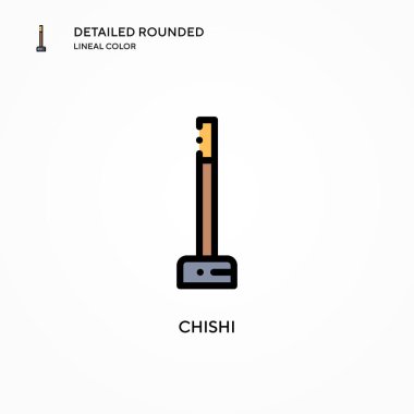 Chishi vektör simgesi. Modern vektör illüstrasyon kavramları. Düzenlemesi ve kişiselleştirmesi kolay.