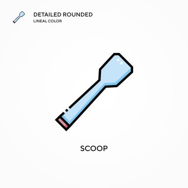 Kepçe vektör simgesi. Modern vektör illüstrasyon kavramları. Düzenlemesi ve kişiselleştirmesi kolay.