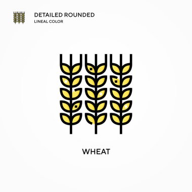 Buğday vektör simgesi. Modern vektör illüstrasyon kavramları. Düzenlemesi ve kişiselleştirmesi kolay.