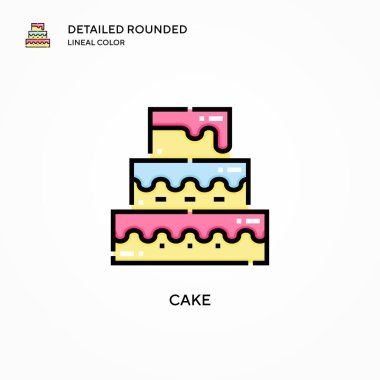 Kek vektör simgesi. Modern vektör illüstrasyon kavramları. Düzenlemesi ve kişiselleştirmesi kolay.