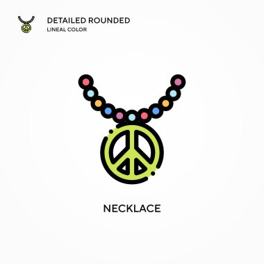 Kolye vektör simgesi. Modern vektör illüstrasyon kavramları. Düzenlemesi ve kişiselleştirmesi kolay.