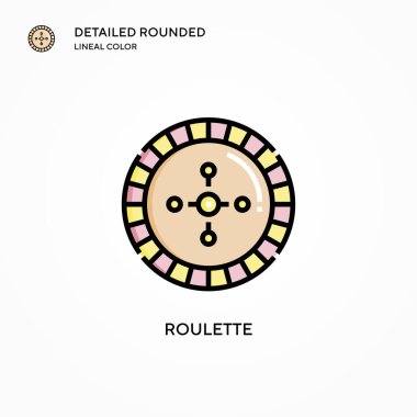 Rulet vektör simgesi. Modern vektör illüstrasyon kavramları. Düzenlemesi ve kişiselleştirmesi kolay.