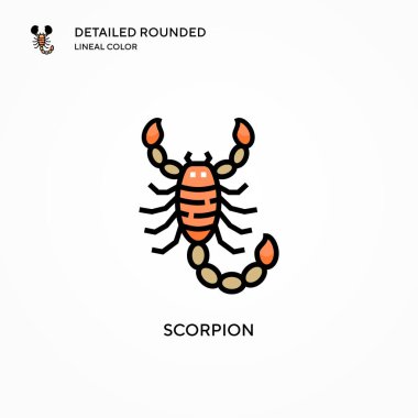 Akrep vektör simgesi. Modern vektör illüstrasyon kavramları. Düzenlemesi ve kişiselleştirmesi kolay.