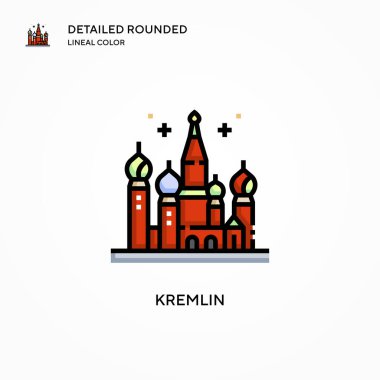 Kremlin vektör simgesi. Modern vektör illüstrasyon kavramları. Düzenlemesi ve kişiselleştirmesi kolay.