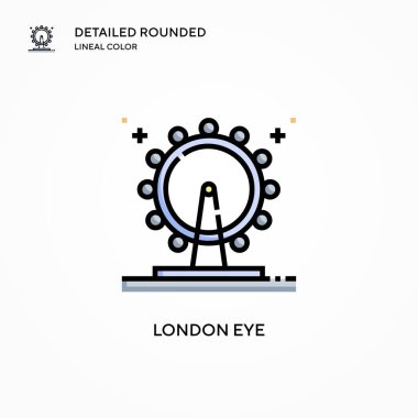 Londra göz vektör simgesi. Modern vektör illüstrasyon kavramları. Düzenlemesi ve kişiselleştirmesi kolay.