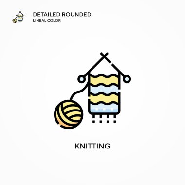 Örgü vektör simgesi. Modern vektör illüstrasyon kavramları. Düzenlemesi ve kişiselleştirmesi kolay.