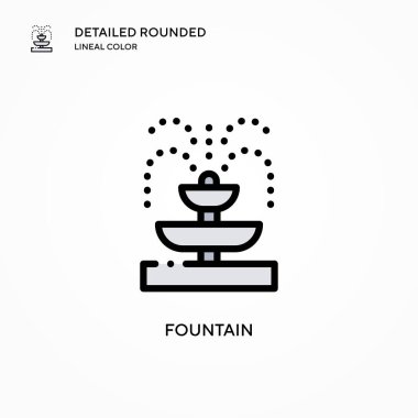 Çeşme vektör simgesi. Modern vektör illüstrasyon kavramları. Düzenlemesi ve kişiselleştirmesi kolay.