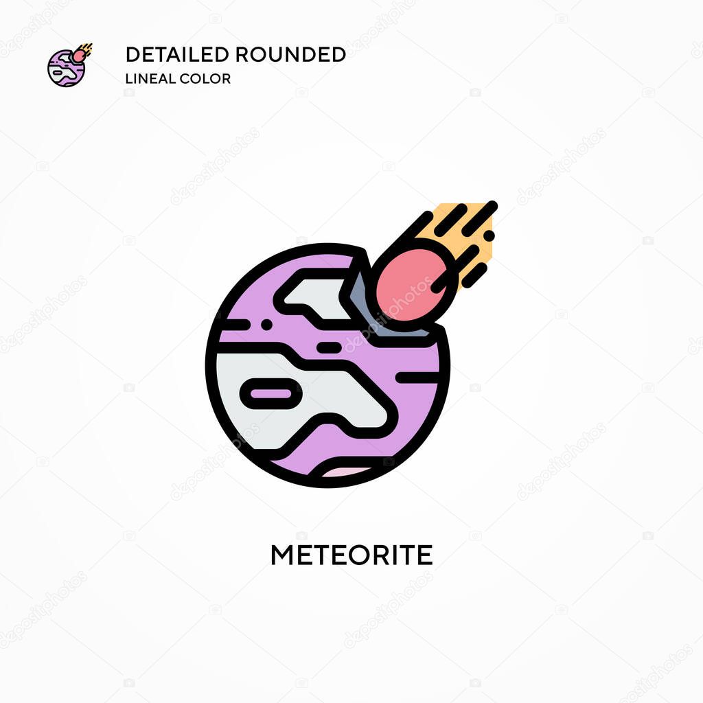 Meteorite vector icon. Modern vector illustration concepts. Easy to edit and customize.