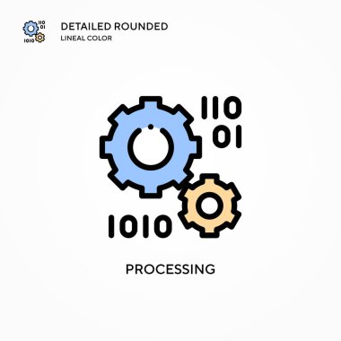 Vektör simgesi işleniyor. Modern vektör illüstrasyon kavramları. Düzenlemesi ve kişiselleştirmesi kolay.