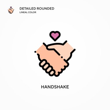 El sıkışma vektör simgesi. Modern vektör illüstrasyon kavramları. Düzenlemesi ve kişiselleştirmesi kolay.