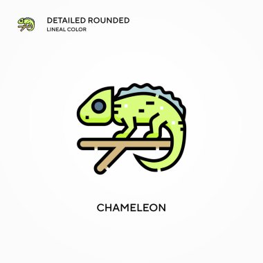 Bukalemun vektör simgesi. Modern vektör illüstrasyon kavramları. Düzenlemesi ve kişiselleştirmesi kolay.