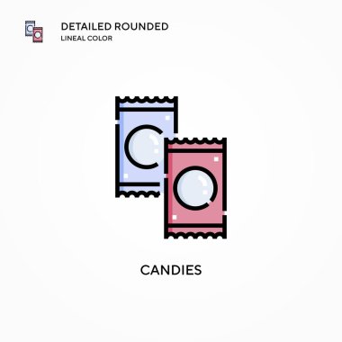 Şekerleme vektör simgesi. Modern vektör illüstrasyon kavramları. Düzenlemesi ve kişiselleştirmesi kolay.