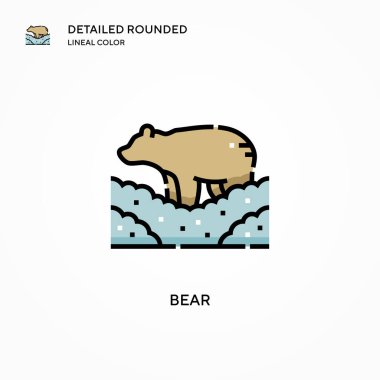 Ayı vektör simgesi. Modern vektör illüstrasyon kavramları. Düzenlemesi ve kişiselleştirmesi kolay.