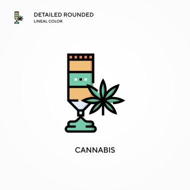 Kenevir vektör simgesi. Modern vektör illüstrasyon kavramları. Düzenlemesi ve kişiselleştirmesi kolay.