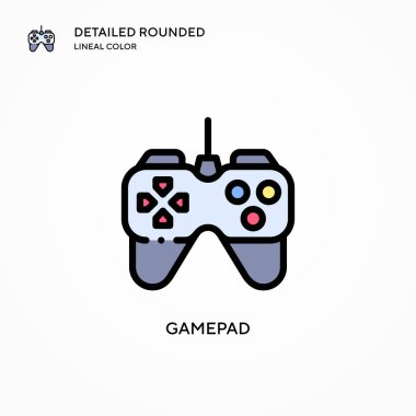 Gamepad vektör simgesi. Modern vektör illüstrasyon kavramları. Düzenlemesi ve kişiselleştirmesi kolay.