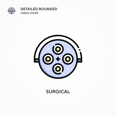 Cerrahi vektör ikonu. Modern vektör illüstrasyon kavramları. Düzenlemesi ve kişiselleştirmesi kolay.