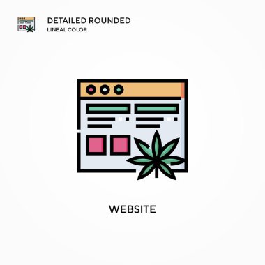 Web sitesi vektör simgesi. Modern vektör illüstrasyon kavramları. Düzenlemesi ve kişiselleştirmesi kolay.