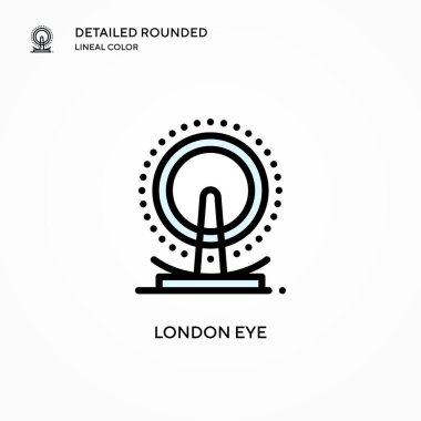 Londra göz vektör simgesi. Modern vektör illüstrasyon kavramları. Düzenlemesi ve kişiselleştirmesi kolay.