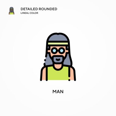 İnsan vektör simgesi. Modern vektör illüstrasyon kavramları. Düzenlemesi ve kişiselleştirmesi kolay.