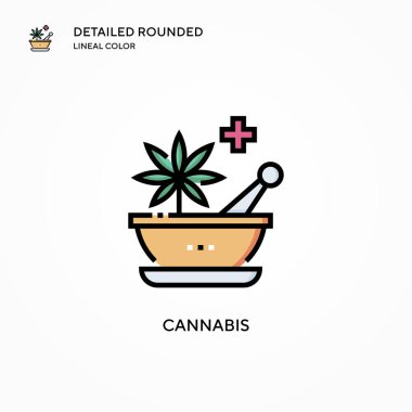 Kenevir vektör simgesi. Modern vektör illüstrasyon kavramları. Düzenlemesi ve kişiselleştirmesi kolay.