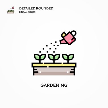 Bahçe vektör ikonu. Modern vektör illüstrasyon kavramları. Düzenlemesi ve kişiselleştirmesi kolay.