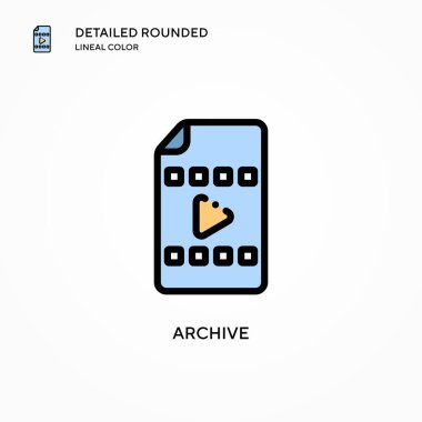 Arşiv vektör simgesi. Modern vektör illüstrasyon kavramları. Düzenlemesi ve kişiselleştirmesi kolay.