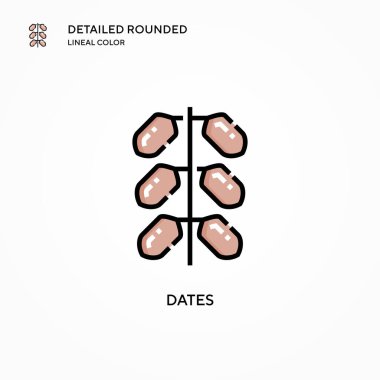 Tarih vektör simgesi. Modern vektör illüstrasyon kavramları. Düzenlemesi ve kişiselleştirmesi kolay.