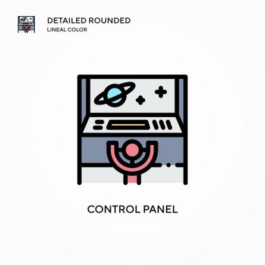 Kontrol paneli vektör simgesi. Modern vektör illüstrasyon kavramları. Düzenlemesi ve kişiselleştirmesi kolay.