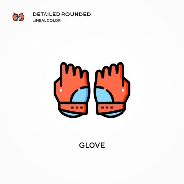 Eldiven vektör simgesi. Modern vektör illüstrasyon kavramları. Düzenlemesi ve kişiselleştirmesi kolay.