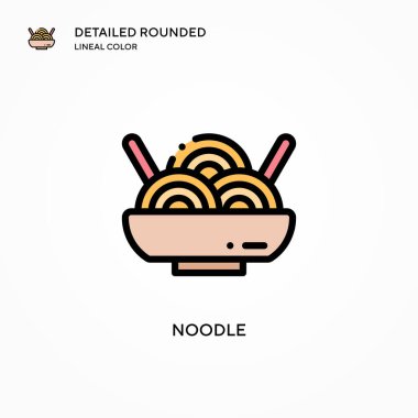 Erişte vektör simgesi. Modern vektör illüstrasyon kavramları. Düzenlemesi ve kişiselleştirmesi kolay.